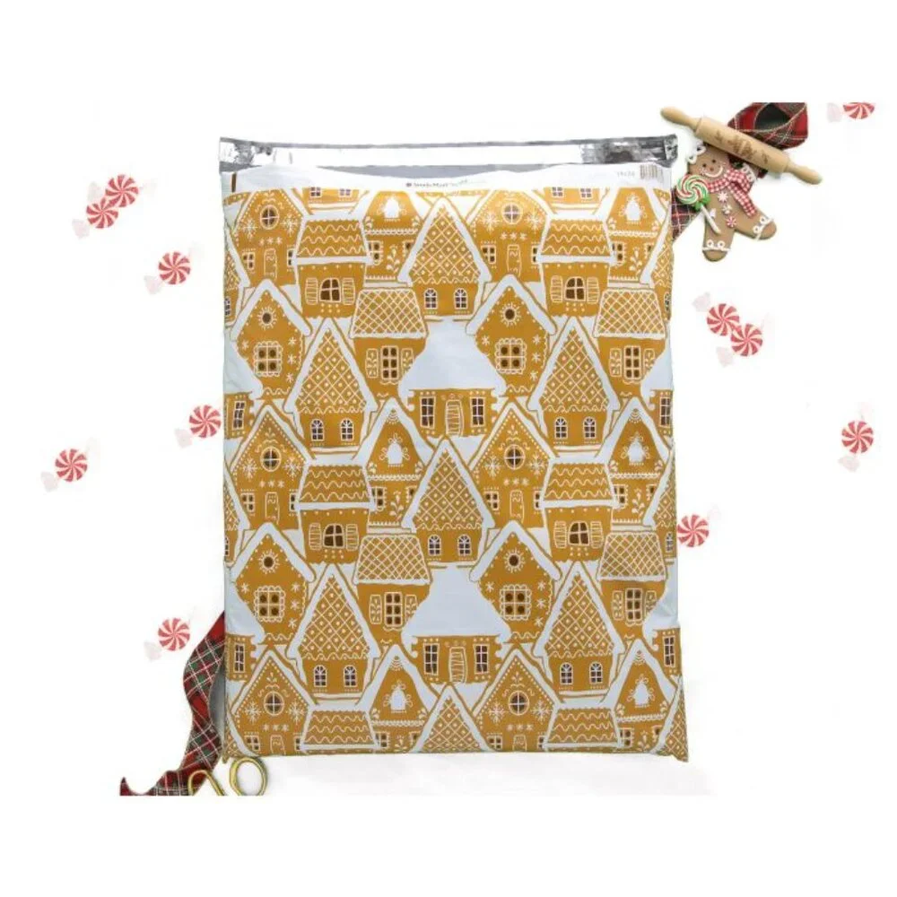 Gingerbread House Polymailers - 19x24, Pack of 25